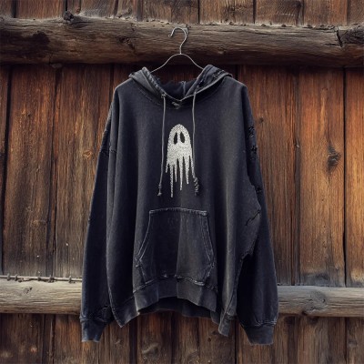 Men's Halloween Ghost Face Hoodie Spooky Season Gift