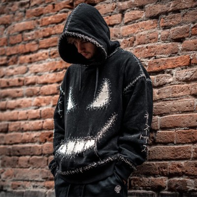 Men's Halloween Spooky Face Hoodie Spooky Season Gift