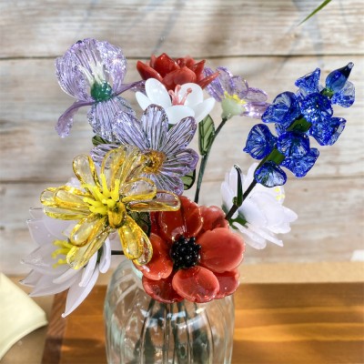 Custom Glass Birth Month Flower Jan to Dec Flower Unique Mother's Day Gift For Mom or Grandma