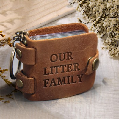 Personalized Mini Photo Album Keychain Anniversary Gift For Him Her