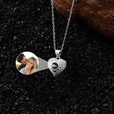 Personalized Heart Photo Projection Necklace For Soulmate Valentine's Day