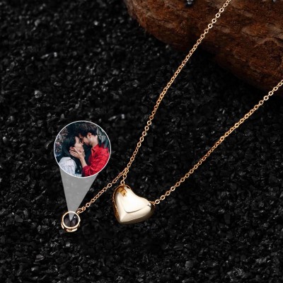 Personalized Heart Photo Projection Necklace For Soulmate Valentine's Day