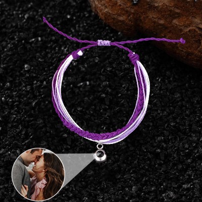 Personalized Projection Bracelet With Photo Inside For Valentine's Day Gifts