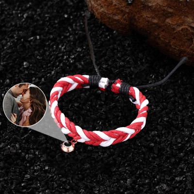 Personalized Projection Bracelet With Photo Inside For Valentine's Day Gifts