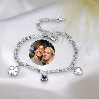 Personalized Projection Bracelet With Photo Inside For Valentine's Day Gifts