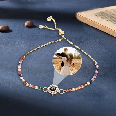 Personalized Projection Bracelet With Photo Inside For Valentine's Day Gifts