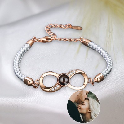 Personalized Projection Bracelet With Photo Inside For Valentine's Day Gifts