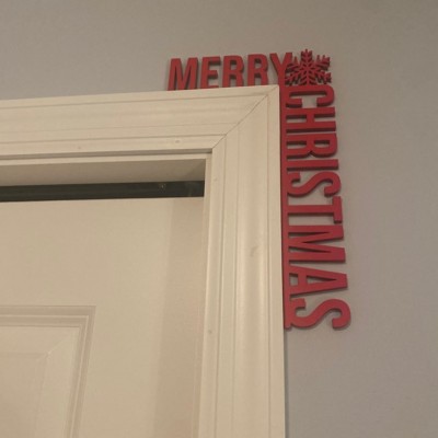 Merry Christmas Door Topper Holiday Home Decor