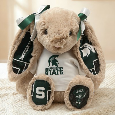 Custom Collegiate Bunny with T-Shirt Perfect Gift for Students Grads