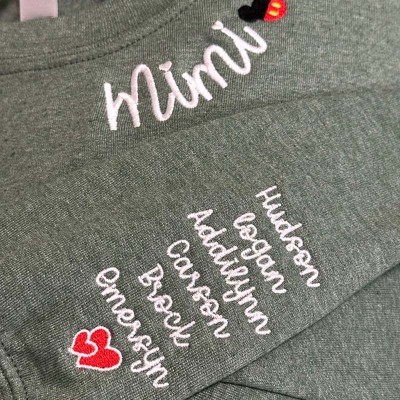 Custom Mimi Embroidered Sweatshirt Hoodie Gift Ideas For Mom Grandma Christmas
