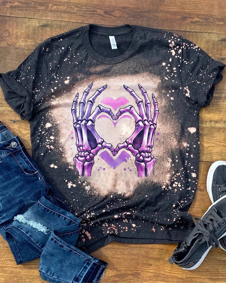 Spooky Skeleton Hands with Heart Skeleton Sweatshirt Hoodie For Gift Ideas