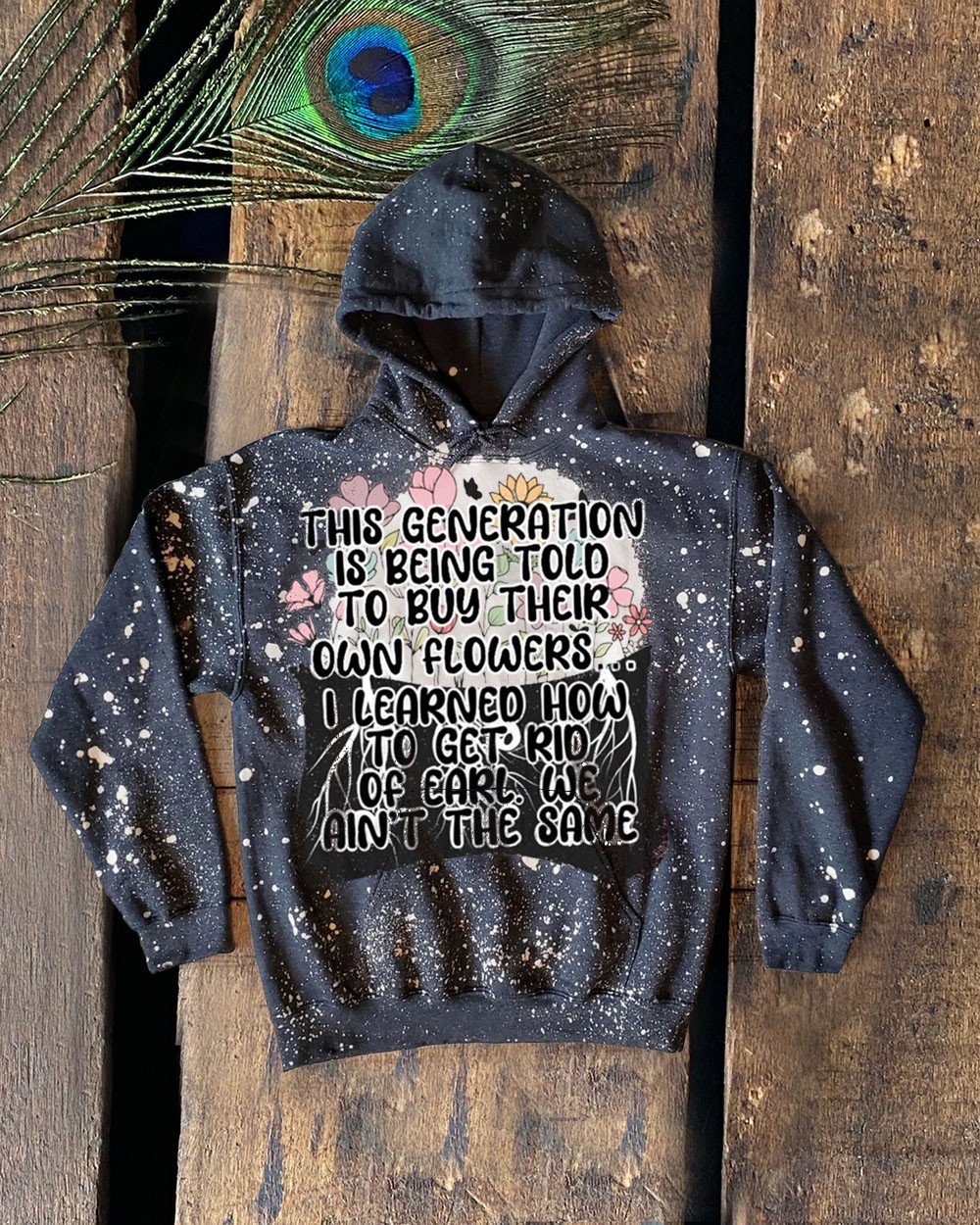 Halloween Bleached Vintage Sweatshirt Hoodie For Gift Ideas