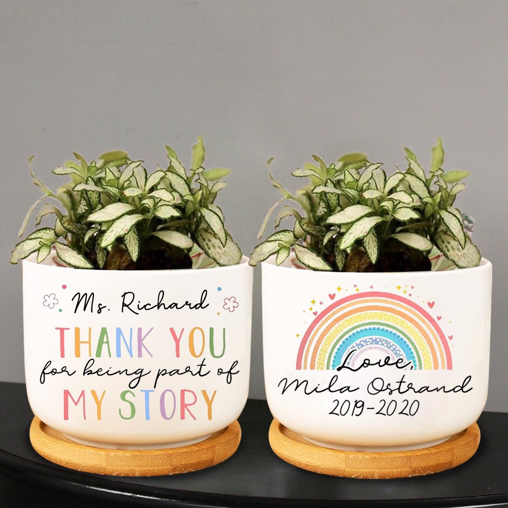 Personalised Teacher Appreciation Gift Thank You Plant Pot