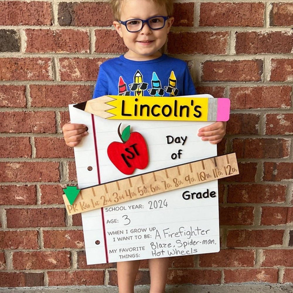 Personalised Interchangeable Back to School Sign Kit