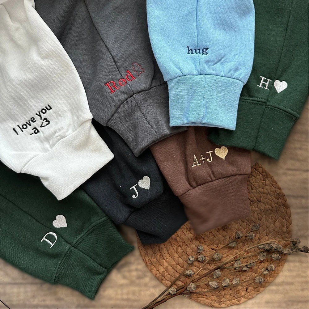 Custom Embroidered Sweatshirt Matching his and hers Anniversary Valentine's Day Gift For Couple