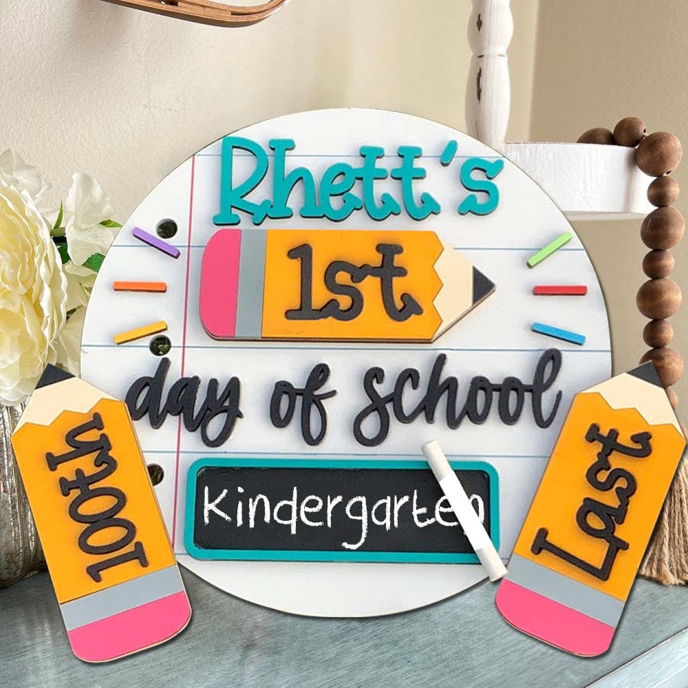 Personalised Interchangeable Back to School Sign Photo Prop