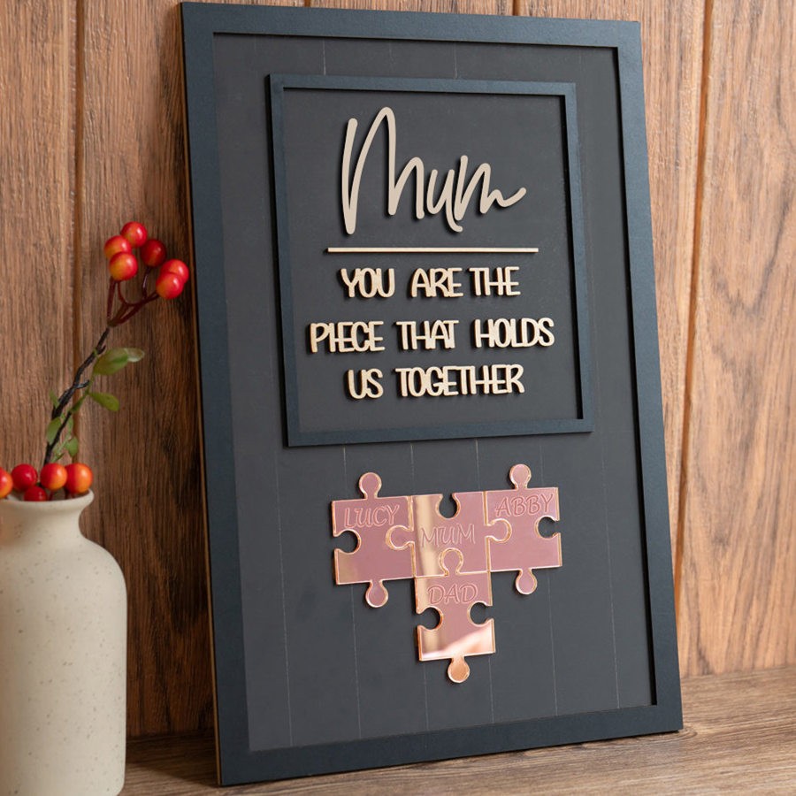 Custom Mum Puzzle Sign with Name Piece That Holds Us Together For Mother's Day Gift Ideas
