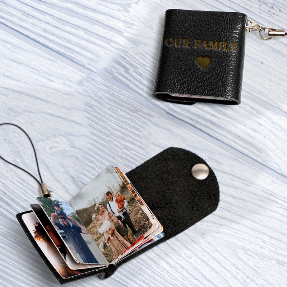 Personalised Mini Photo Album Keychain with For Family Mother's Day Gifts