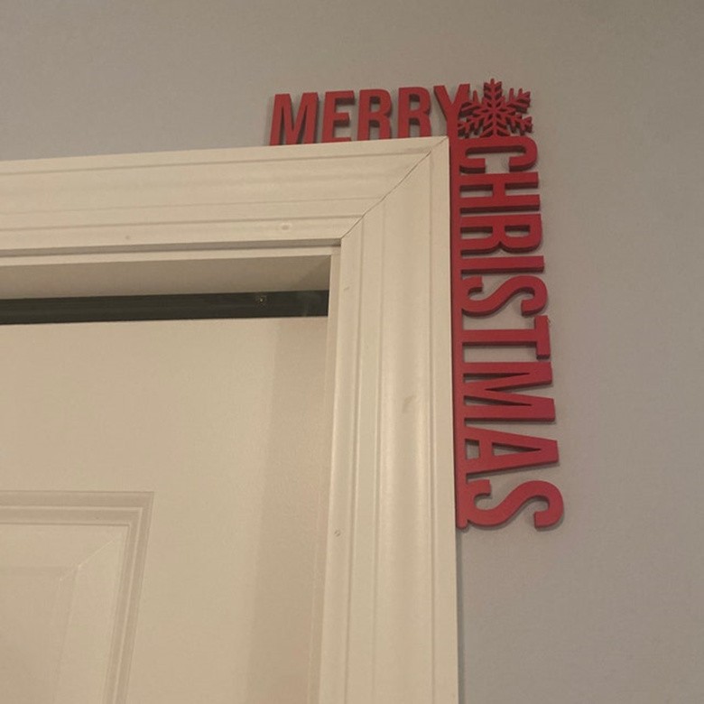 Merry Christmas Door Topper Holiday Home Decor