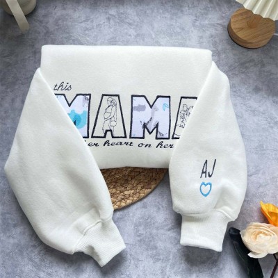 Custom Embroidered Mama Sweatshirt Gift Ideas For Christmas Family Gift