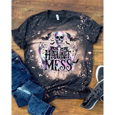 Halloween Haunt Mess Skeleton Sweatshirt Hoodie For Gift Ideas