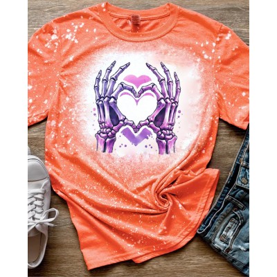 Halloween Spooky Skeleton Hands with Heart Skeleton Sweatshirt Hoodie For Gift Ideas