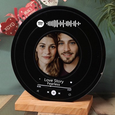 Personalised Vinyl Record with Photo Acrylic Song Plaque Anniversary Valentine's Day Gift For Girlfriend Boyfriend