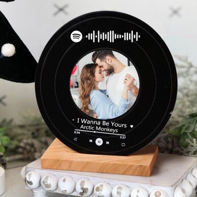 Personalised Vinyl Record with Photo Acrylic Song Plaque Anniversary Valentine's Day Gift For Girlfriend Boyfriend