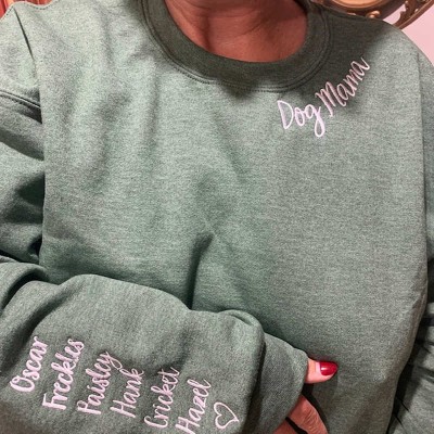 Custom Embroidered Mama Sweatshirt For Christmas Family Gift Ideas