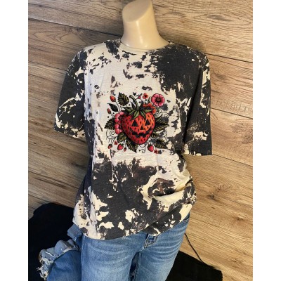 Halloween Spooky Strawberry Faux Skeleton Sweatshirt Hoodie For Gift Ideas