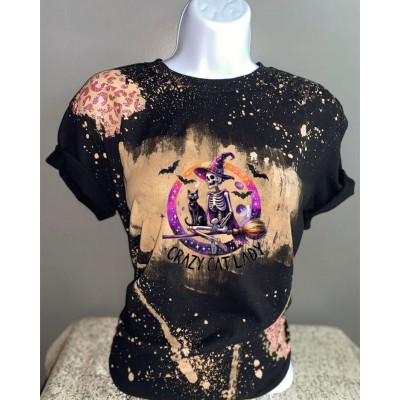 Halloween Crazy Cat Lady Witch Sweatshirt Hoodie For Gift Ideas