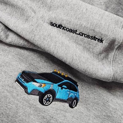 Custom Embroidered Car Photo Sweatshirt For Dad Men Car Lover Gift