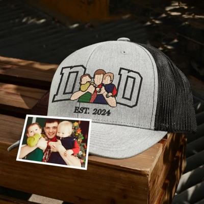 Custom Photo Embroidered Dad Cap For Men New Dad Father's Day Gift