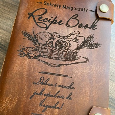 Personalised Leather Recipe Book For Family Christmas Gift