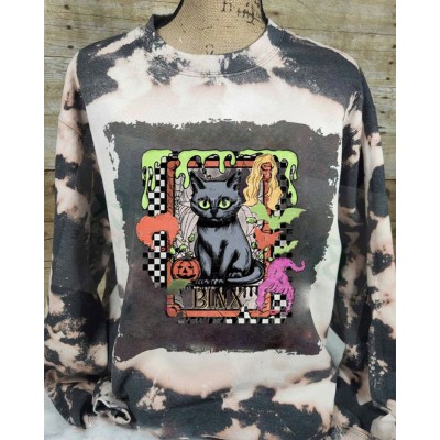 Black Cat Tarot Horror Pastel Sweatshirt Hoodie For Gift Ideas