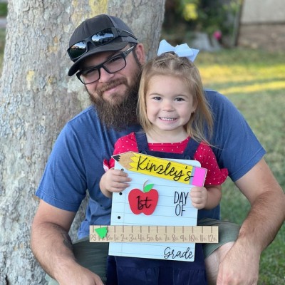 Personalised First/Last Day of School Sign Back to School Prop Board Milestone For Kids Gift