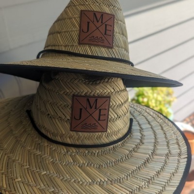 Personalised Name Patch Beach Straw Sun Hat