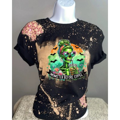 Halloween Mumster Coffee Skeleton Sweatshirt Hoodie For Gift Ideas