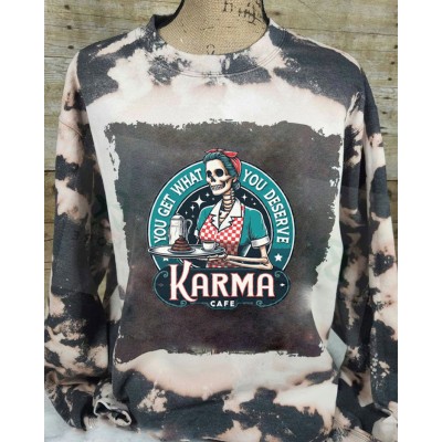 Skeleton Karma Sweatshirt Hoodie For Halloween Gift Ideas