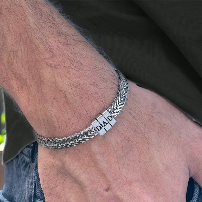Personalised Men's Bracelet With Custom Beads Gift For Dad Father's Day Gifts