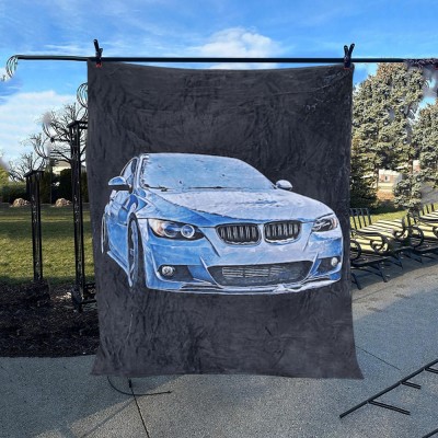 Personalised Colorful Car Fleece Blanket For Valentine's Day