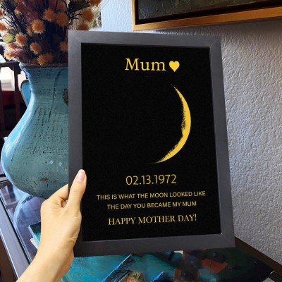 Custom Moon Phase Wood Sign Family Keepsake Gifts Mother's Day Gift Ideas
