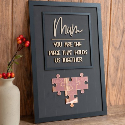 Custom Mum Puzzle Sign with Name Piece That Holds Us Together For Mother's Day Gift Ideas